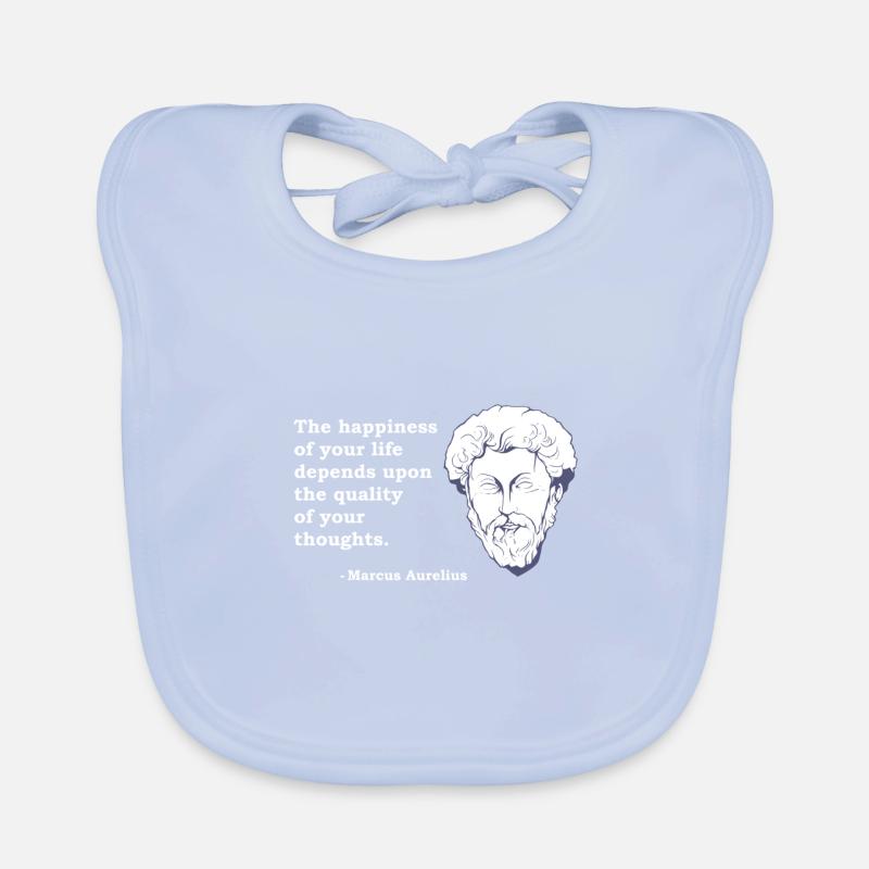 Marcus Aurelius Quote Philosophy Philosopher Stoic Organic Baby Bibs