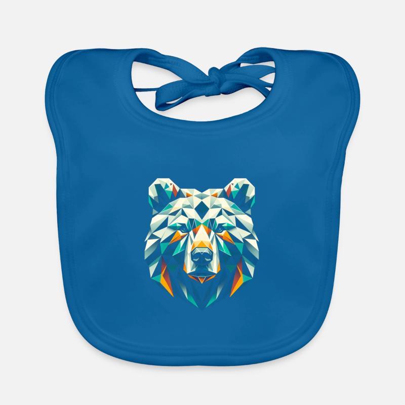Polygon Bear Organic Baby Bibs