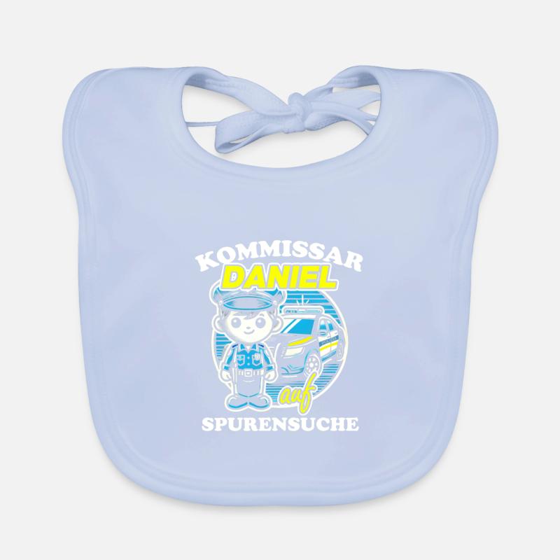 Kommissar Daniel Spurensuche Baby Bio-Lätzchen
