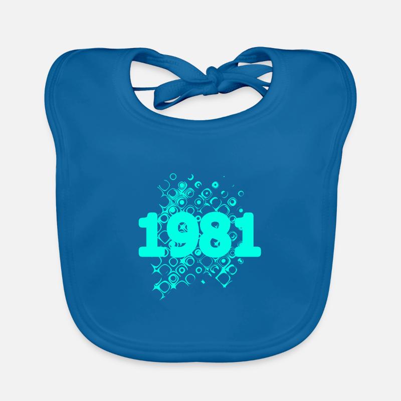 1981 1981 - Bavoir bio Bébé - bleu paon