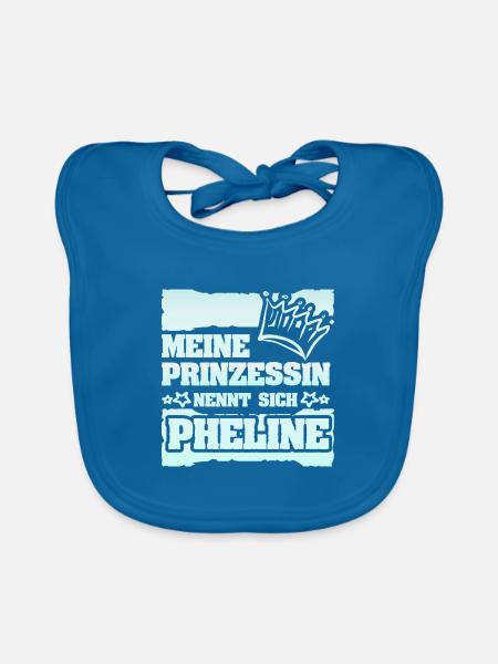 Pheline als Mädchenname - Baby Bio-Lätzchen - Pfauenblau