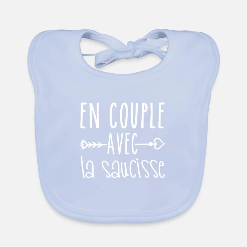 Paare mit Wurst, Wurstfans Geschenk Baby Bio-Lätzchen