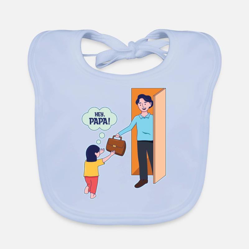 Fête des pères Hey Daddy Design Bavoir bio Bébé