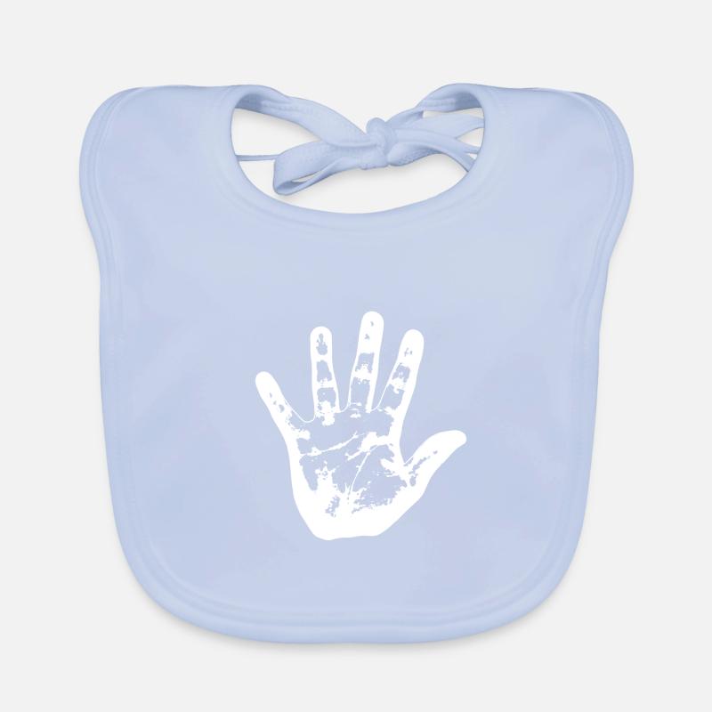 Main blanche Bavoir bio Bébé