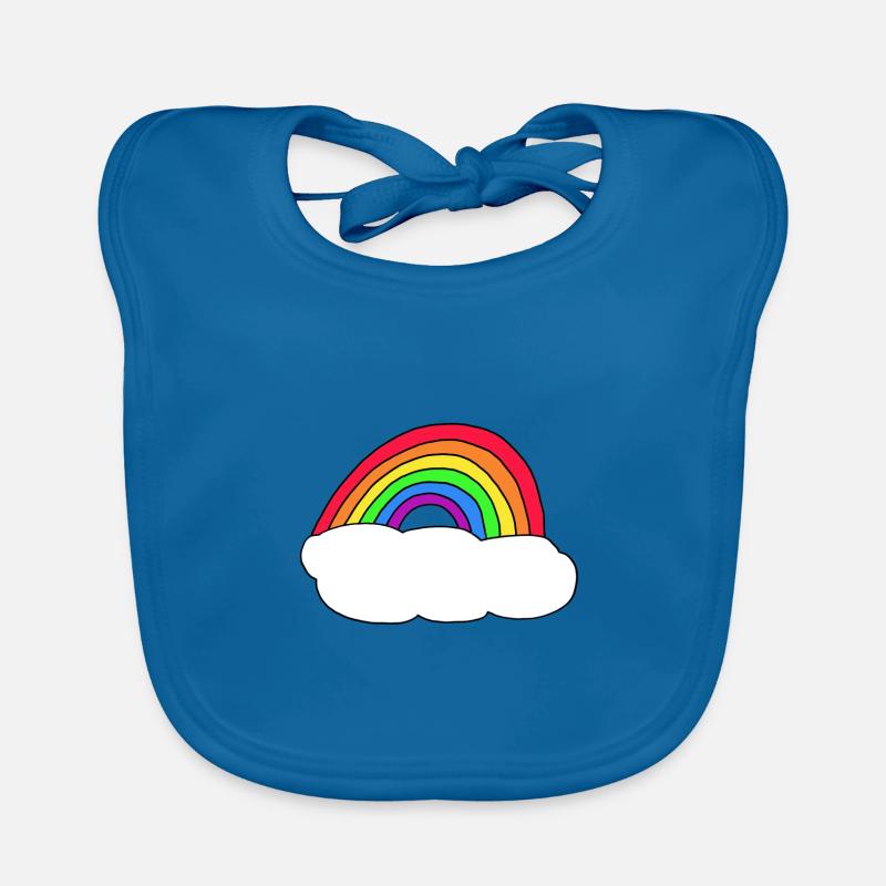 Regenbogen Wolke Eigener Text Baby Bio-Lätzchen