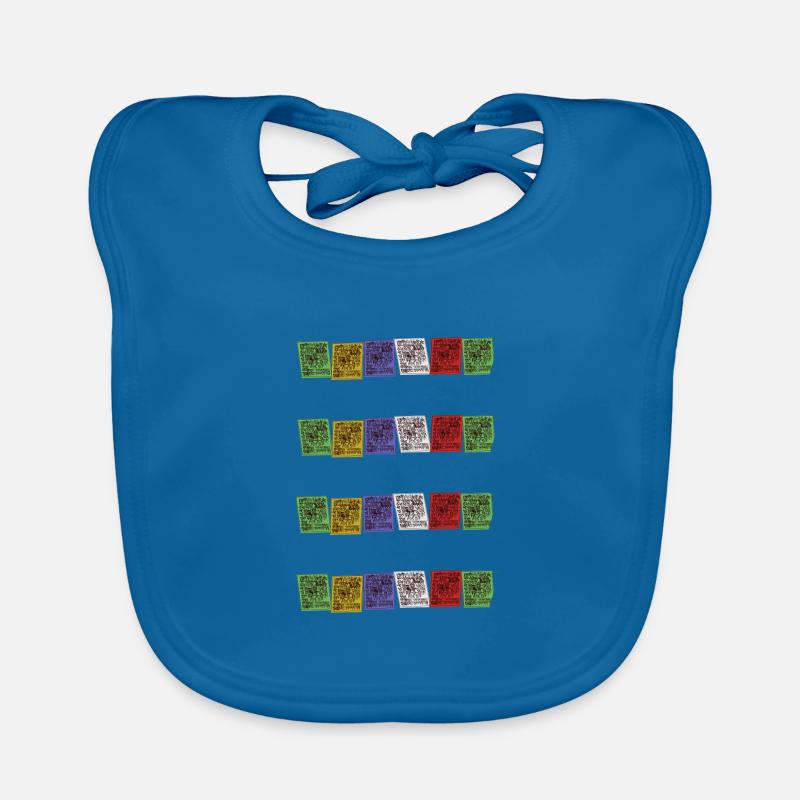 Drapeau tibétain de prière Népal Bouddhisme Drapeau Bavoir bio Bébé