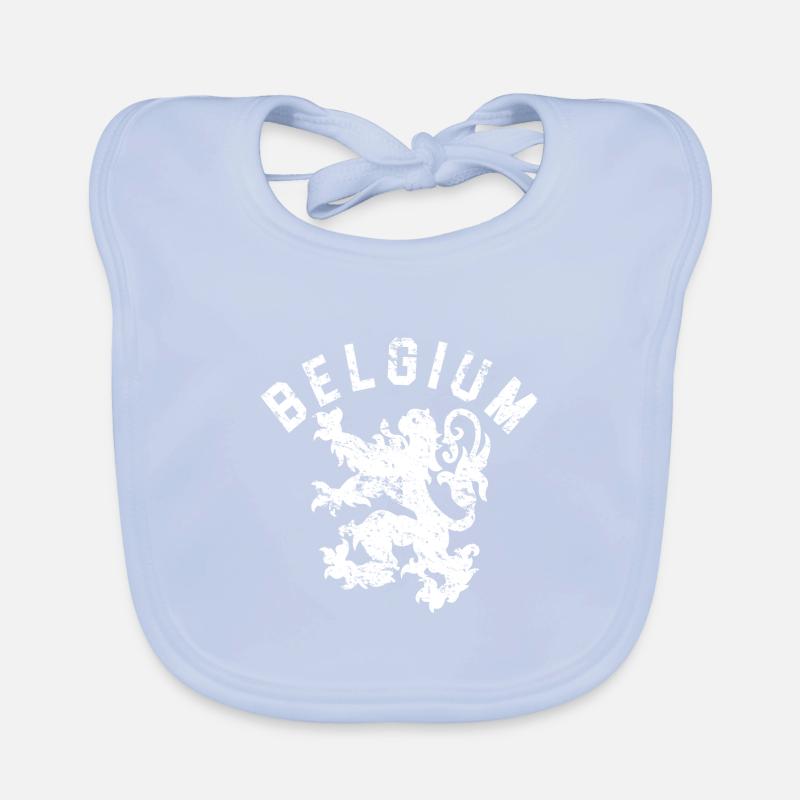 Belgium Belgium devils in red Organic Baby Bibs