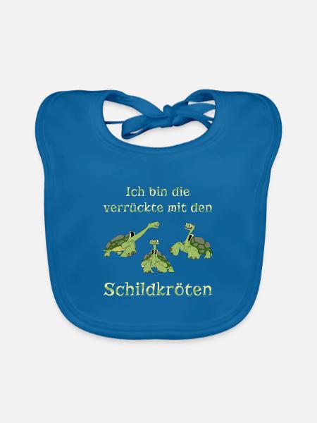 schildkröten turtle - Baby Bio-Lätzchen - Pfauenblau