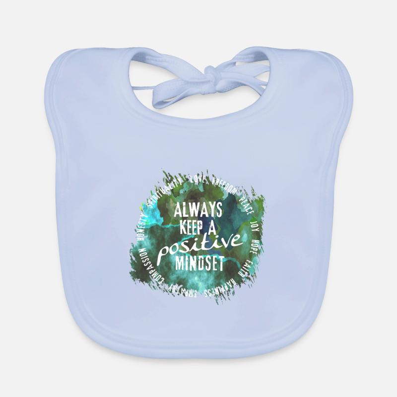 Message - Always keep a positive mindset 2 Baby Bio-Lätzchen
