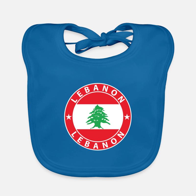 Liban - Bavoir bio Bébé - bleu paon