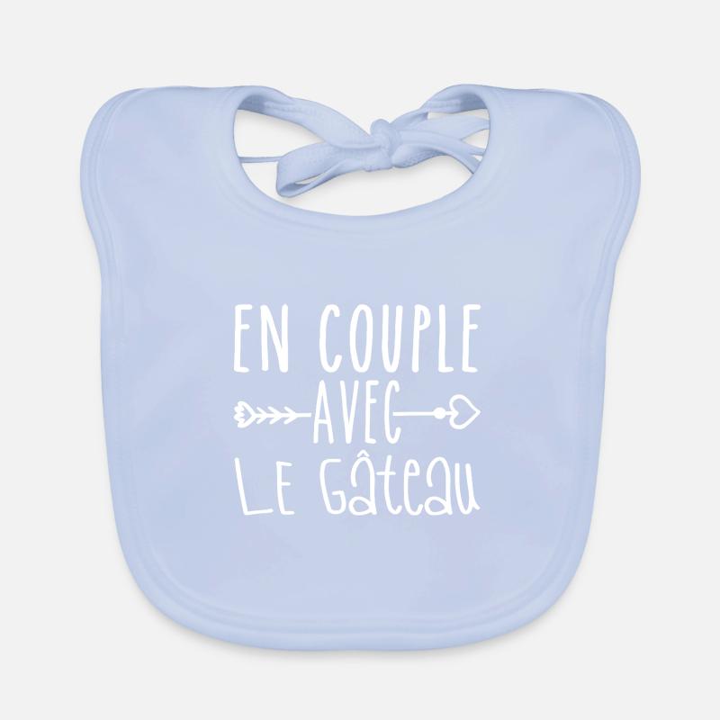 En Couple avec Gâteau, cadeau Fans de Gâteau Bavoir bio Bébé