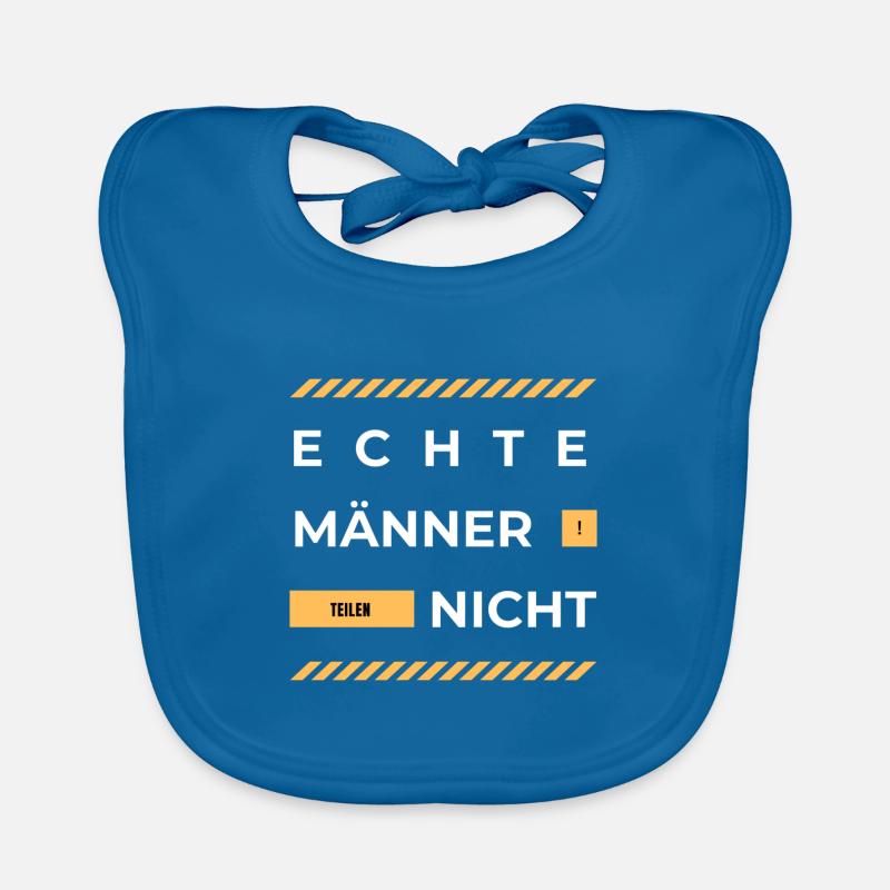 Echte Männer teilen nicht, zweideutiger Spruch Baby Bio-Lätzchen