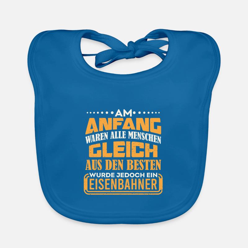 Eisenbahner Modelleisenbahn Dampflok Beruf Baby Bio-Lätzchen