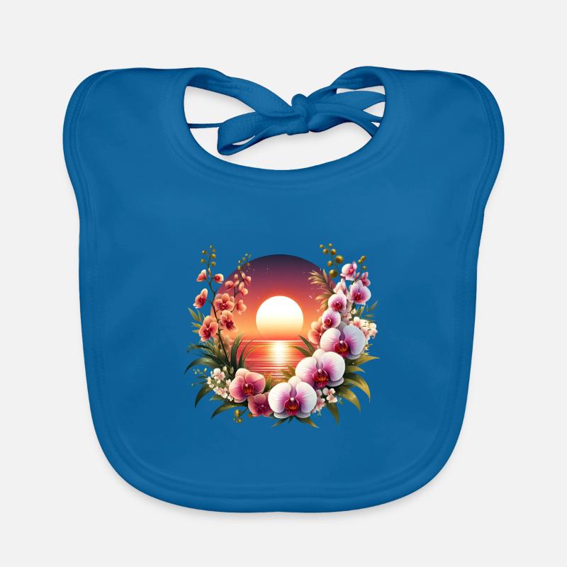 Orchid Sunset Organic Baby Bibs