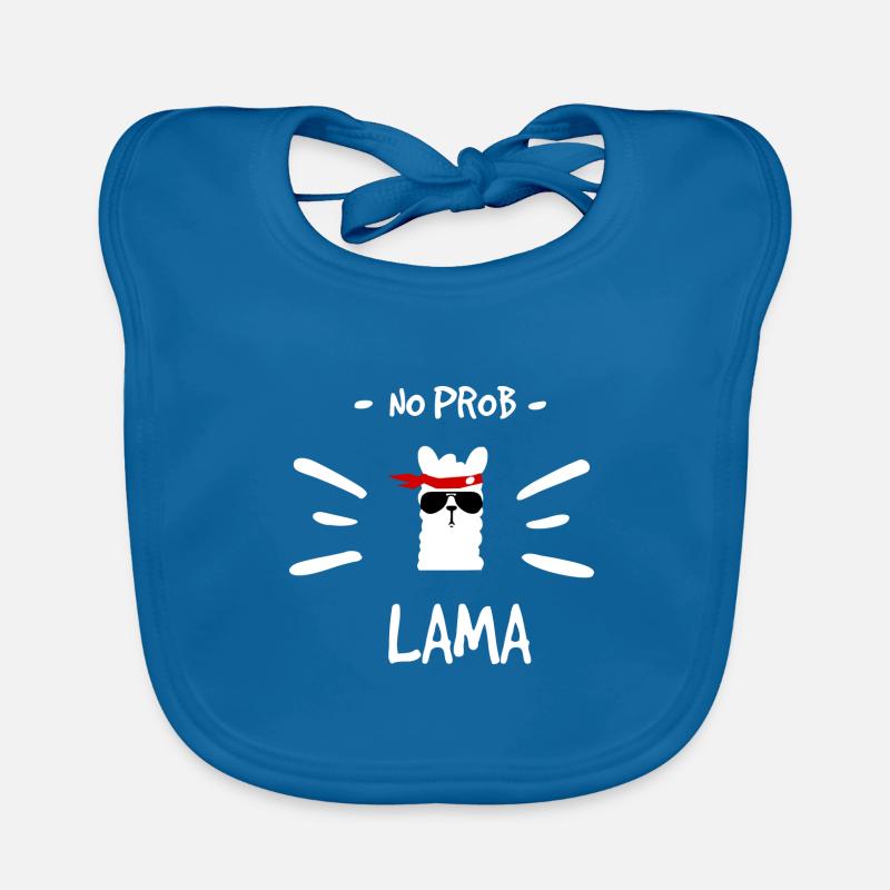 aucun problème - Bavoir bio Bébé - bleu paon