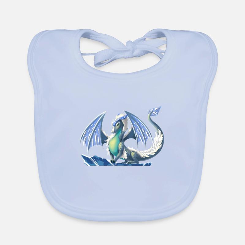 Dragon de glace magique - dragon des éléments Bavoir bio Bébé