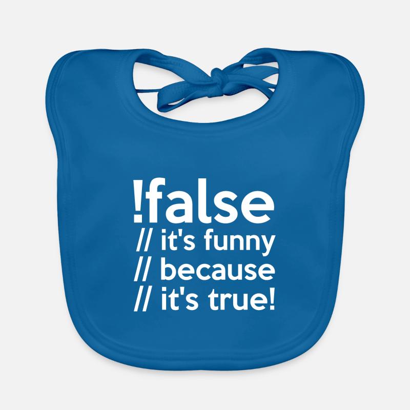 Programmeur faux vrai Code étudiant informaticien Bavoir bio Bébé