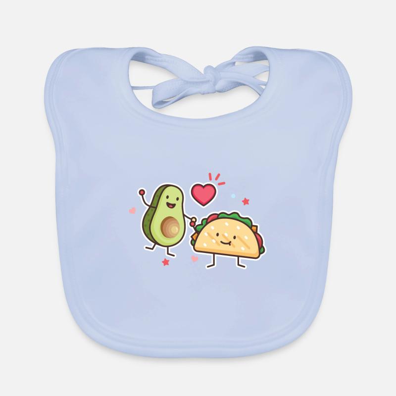 Avocado Taco Love Cadeau Mexicain 005-022 Bavoir bio Bébé