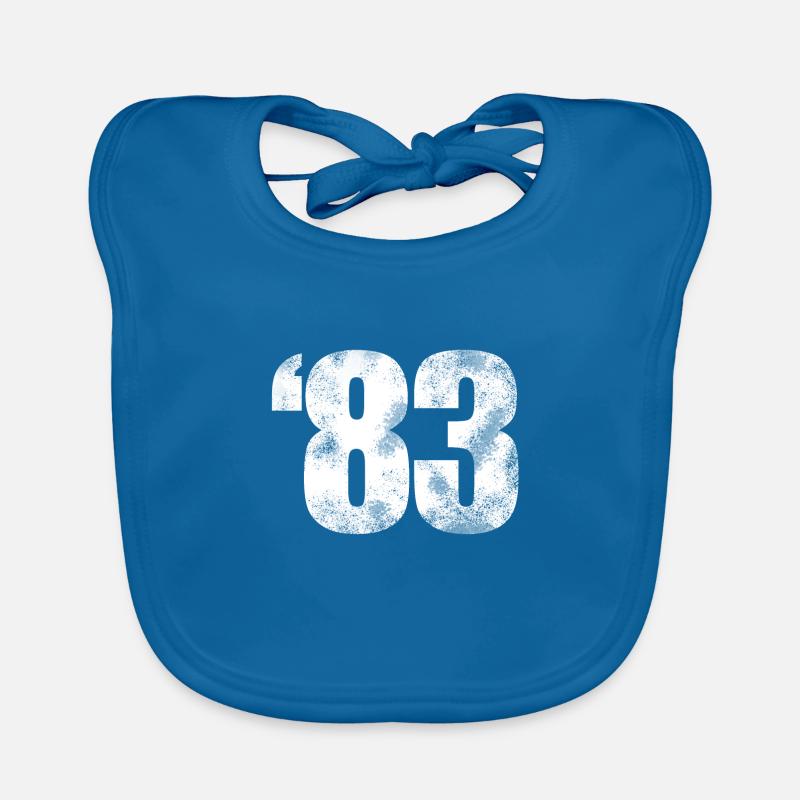 83 maintenant! - Bavoir bio Bébé - bleu paon
