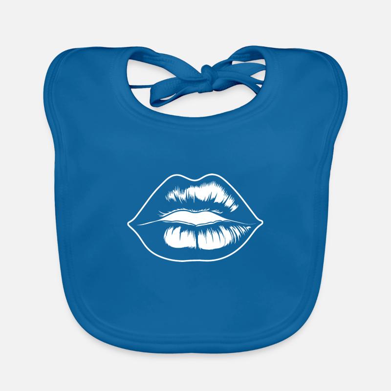 Lèvres, bouche, baisers lèvres Bavoir bio Bébé