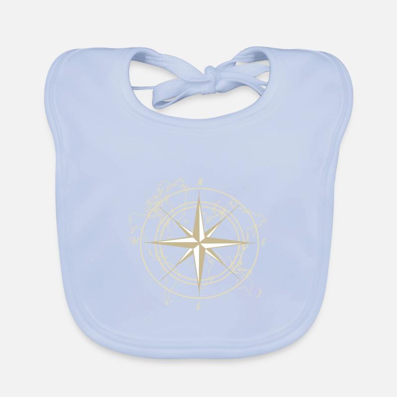 Compass World Travel Cardinal Points Gift Organic Baby Bibs