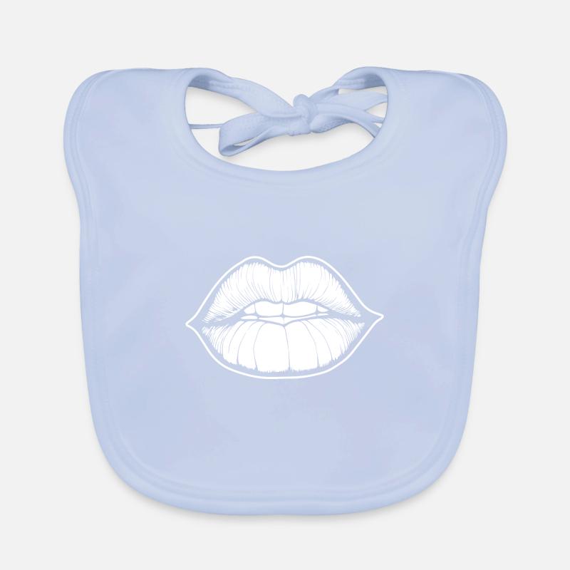Lèvres, bouche, baisers lèvres Bavoir bio Bébé
