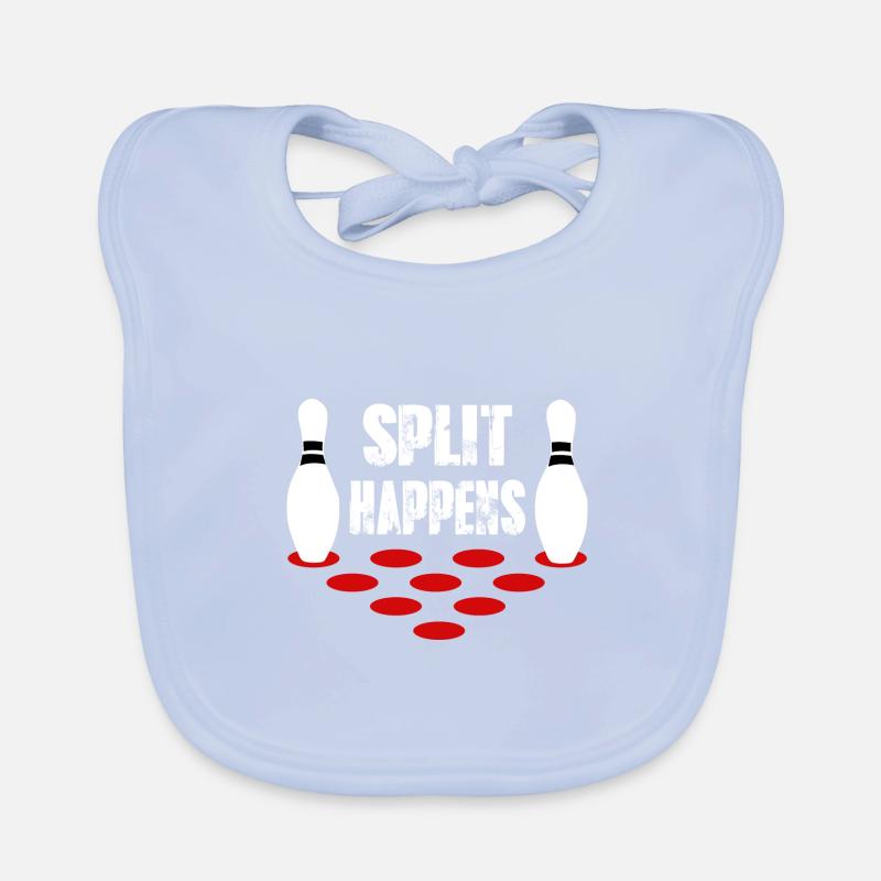Split Happens white Organic Baby Bibs