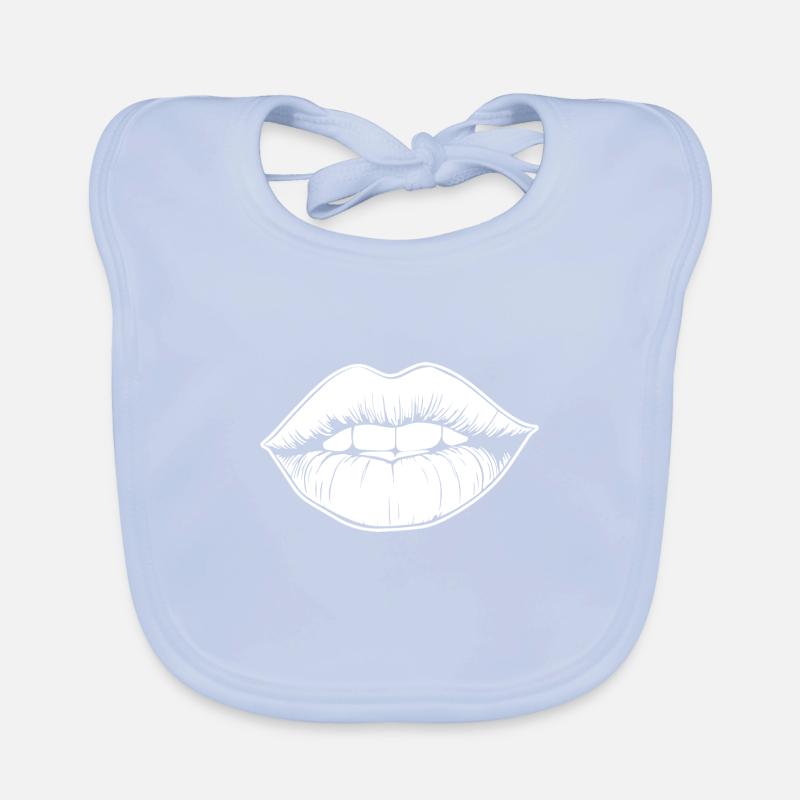 Lèvres, bouche, baisers lèvres Bavoir bio Bébé