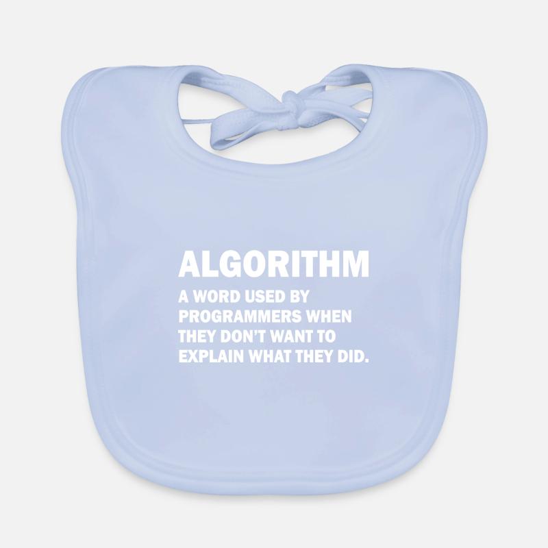 Algorithm Admin Informatique Nerd programmation Bavoir bio Bébé