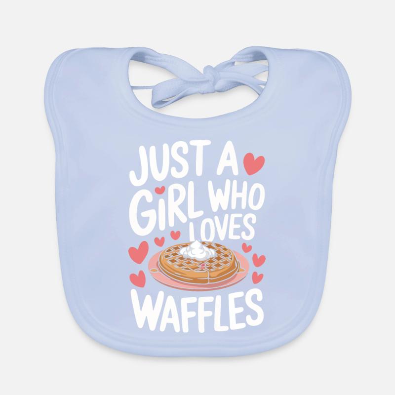 Waffles Breakfast Sweets Organic Baby Bibs