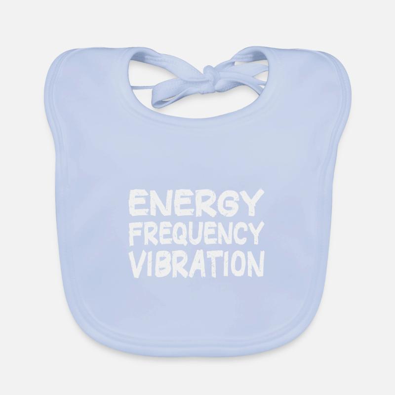 Energy Frequency Vibration Text Art Baby Bio-Lätzchen