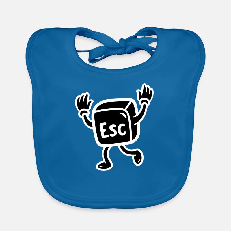 Échapper à nerd - Bavoir bio Bébé - bleu paon