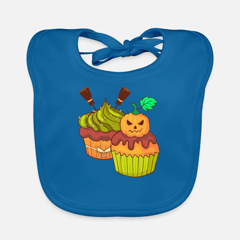 halloween cupcake muffin cake baking sweets Organic Baby Bibs