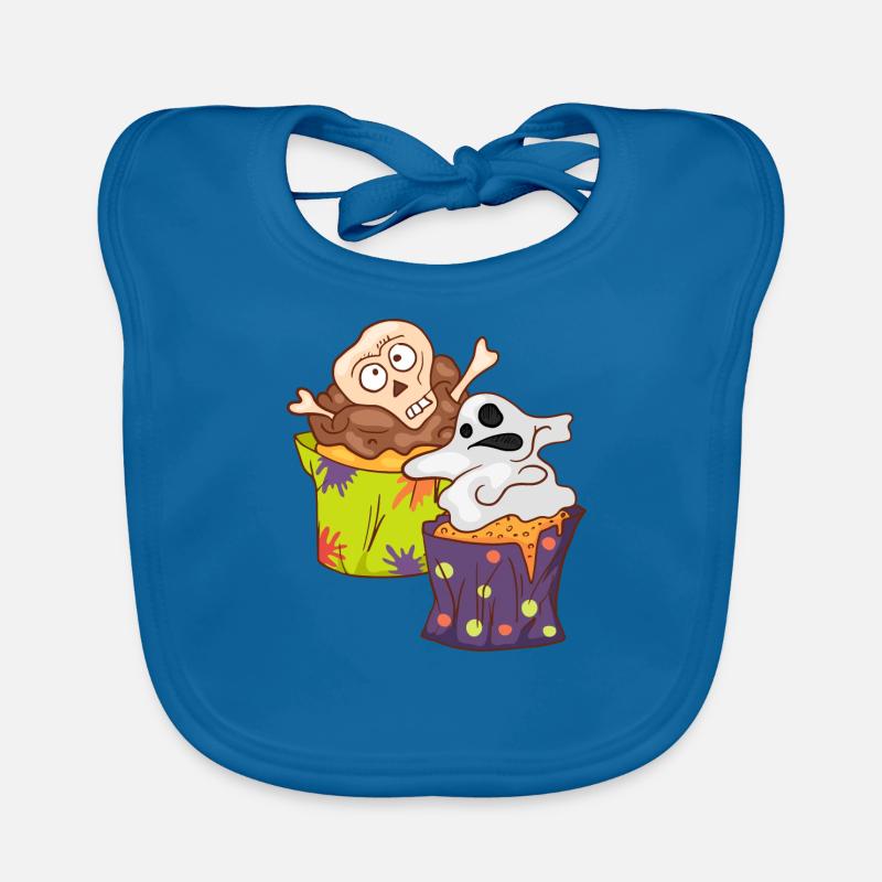 Halloween cupcake muffin cake baking sweets Organic Baby Bibs