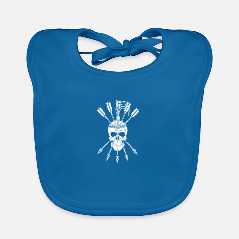 totenkopf skull schädel indianer geschenk Baby Bio-Lätzchen
