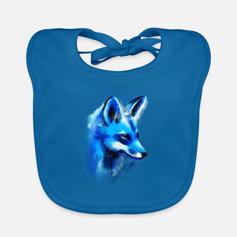 Fox hand-drawn Organic Baby Bibs