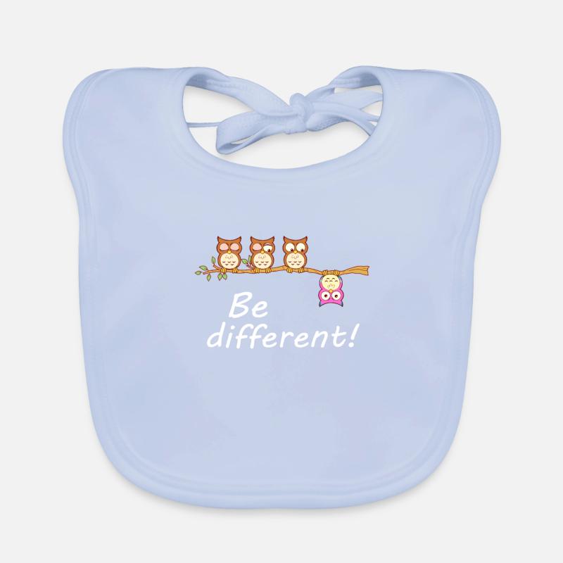 Funny be different owls eagle owl bird funny owl Organic Baby Bibs