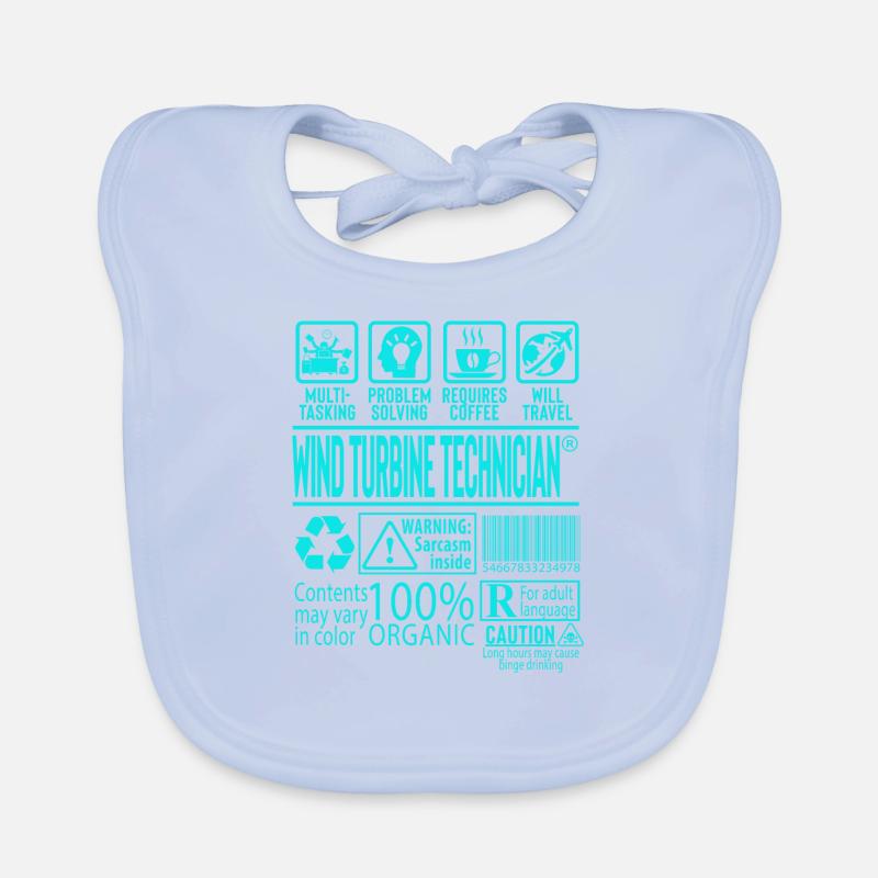 Wind Turbine Technician Gift Organic Baby Bibs