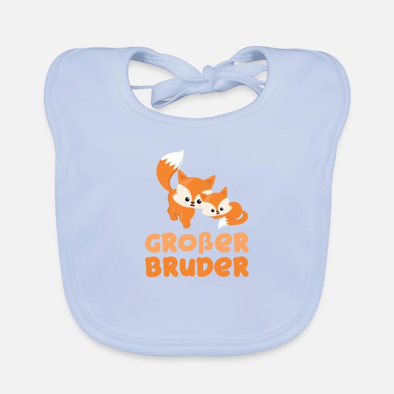 Big brother fox foxes gift idea Organic Baby Bibs