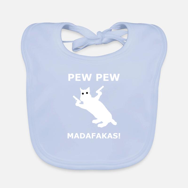 Funny cat halloween ghost Organic Baby Bibs