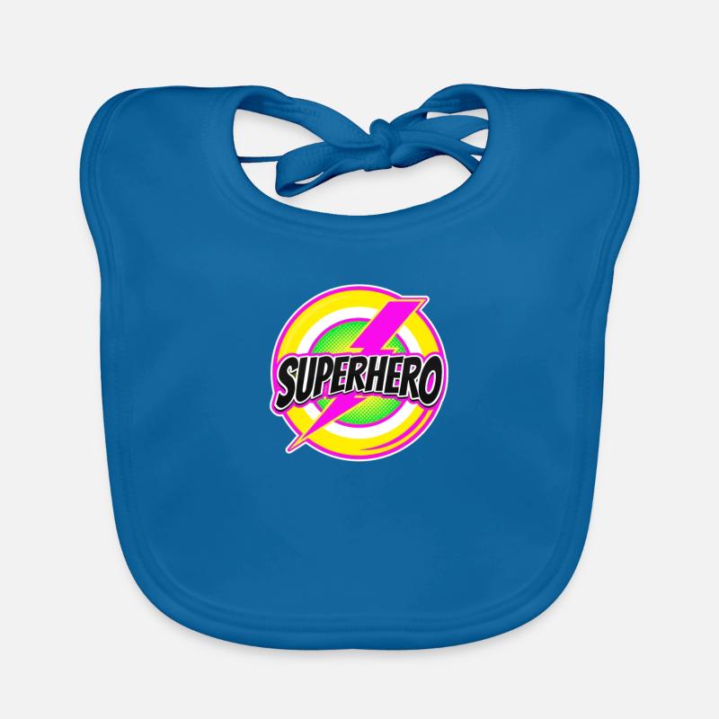 Superhero - Hero with Cape Savior Saviour Model Organic Baby Bibs