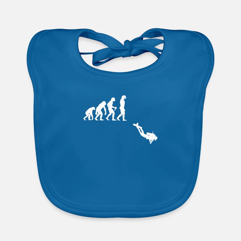 Evolution Diving Diver Gift Scuba Diving Organic Baby Bibs