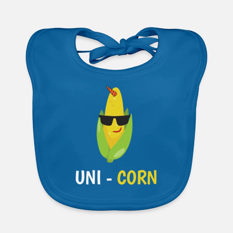 Funny Sweet Corn Uni-Corn Maiz Gift Idea Organic Baby Bibs
