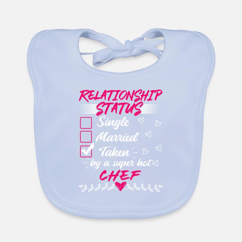 Funny His and Her Gift Idea Chef Relationship Organic Baby Bibs