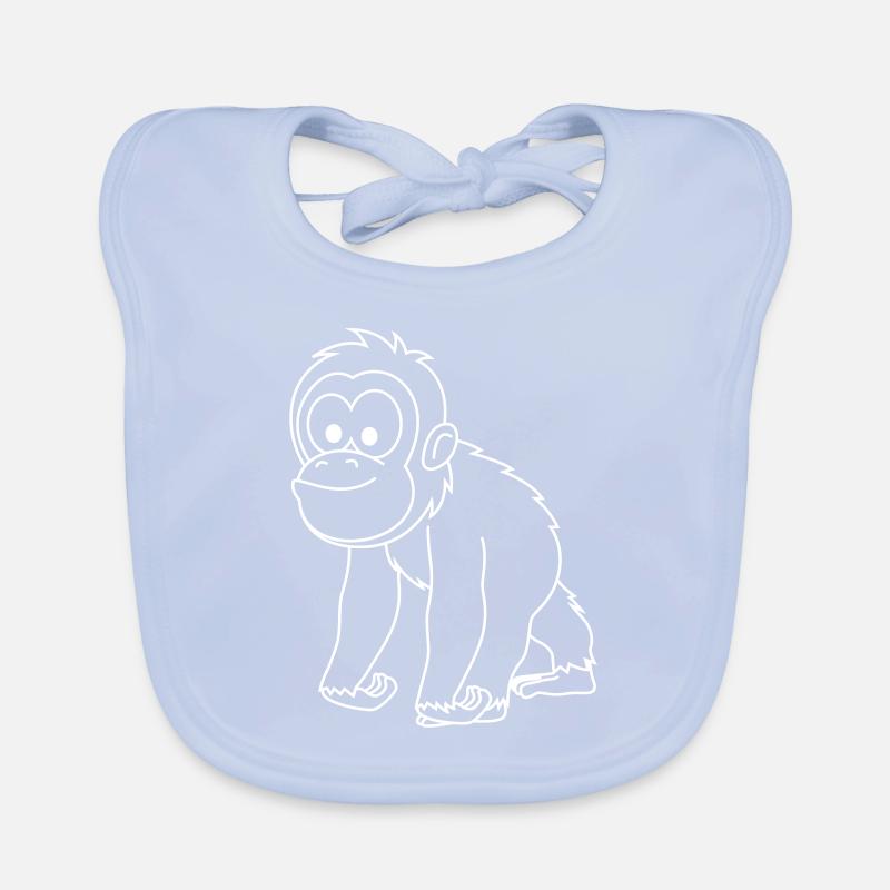 Orangutan monkey comic Organic Baby Bibs