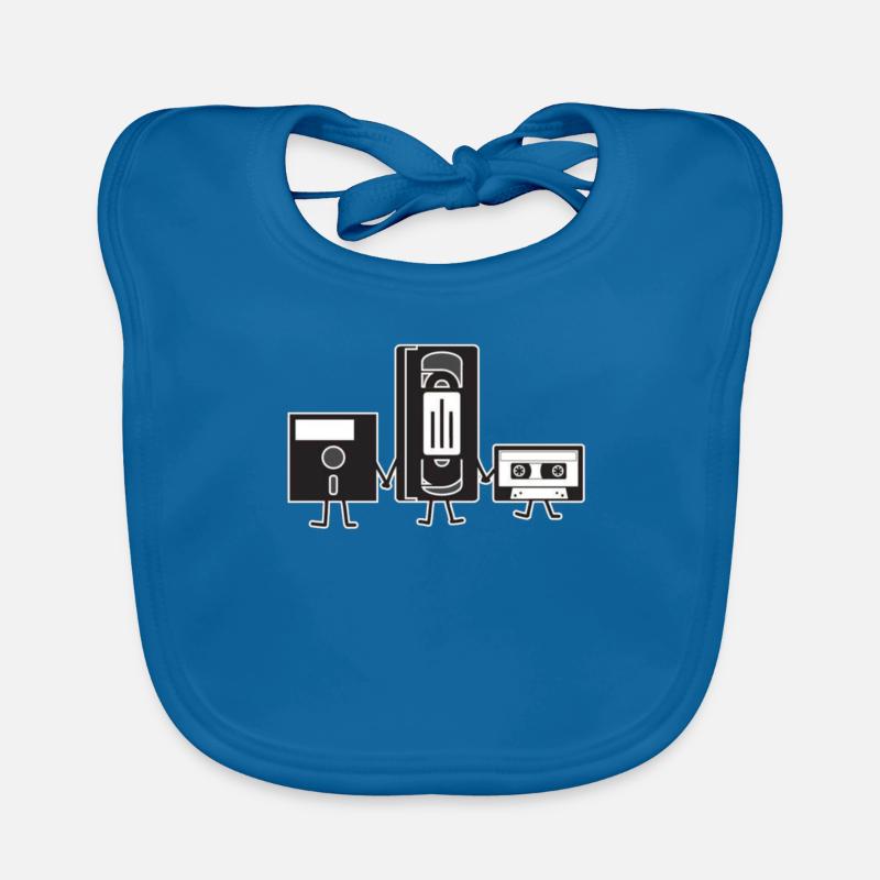 VHS floppy disk cartridge Organic Baby Bibs