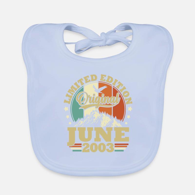 Geburtstagsgeschenk geboren im Juni 2003 Baby Bio-Lätzchen