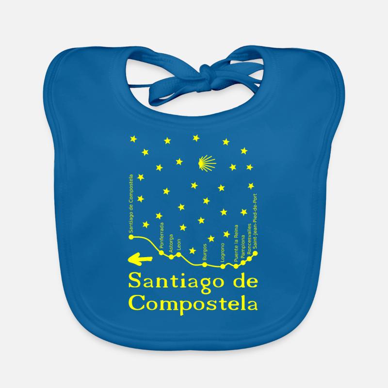Saint Jacques de Compostelle II 002 jaune Bavoir bio Bébé