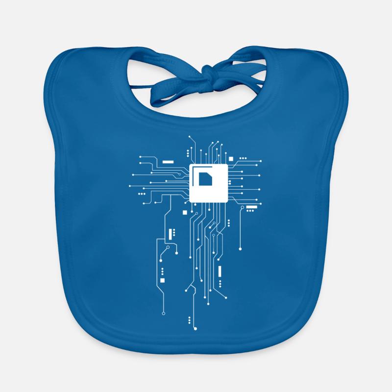 CPU Technology Nerd Computer Chip Computer Scientist Organic Baby Bibs