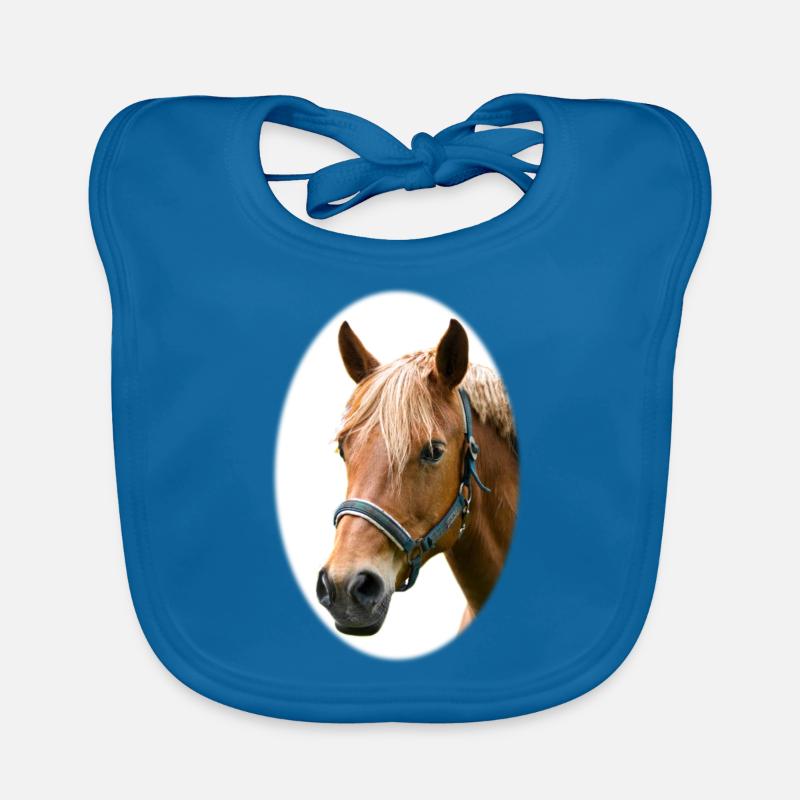 Cheval. Cheval. Bavoir bio Bébé